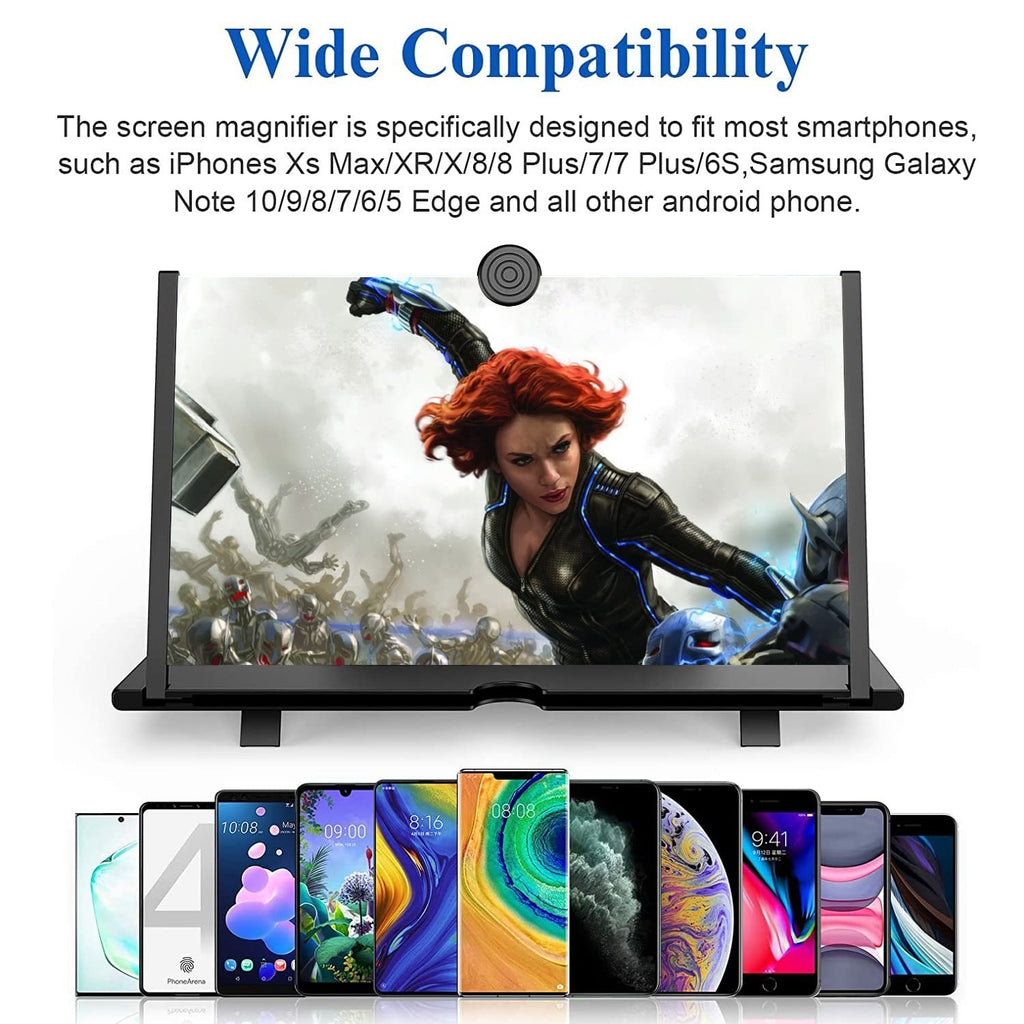 16" Screen Magnifier for Cell Phone – 3D HD Magnifing Screen Enlarger Project...